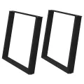 Pieds de table à manger forme de U 2 pcs noir 90x(72-73) cm