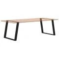 Pieds de table à manger forme de U 2 pcs noir 90x(72-73) cm