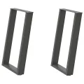 Pieds de table à manger forme de U 2 pcs 50x(72-73) cm acier