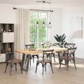 Pieds de table à manger forme de U 2 pcs 50x(72-73) cm acier