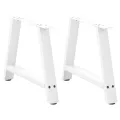 Pieds de table basse forme de A 2 pcs blanc 60x(42-43) cm acier