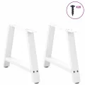 Pieds de table basse forme de A 2 pcs blanc 60x(42-43) cm acier