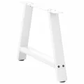 Pieds de table basse forme de A 2 pcs blanc 60x(42-43) cm acier