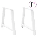 Pieds de table basse forme de A 2 pcs blanc 90x(72-73) cm acier