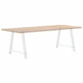 Pieds de table basse forme de A 2 pcs blanc 90x(72-73) cm acier