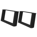 Pieds de table basse forme de U 2 pcs noir 70x(30-31) cm acier