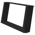 Pieds de table basse forme de U 2 pcs noir 70x(30-31) cm acier