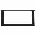 Pieds de table basse forme de U 2 pcs noir 70x(30-31) cm acier