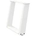 Pieds de table basse forme de U 2 pcs blanc 50x(42-43) cm acier