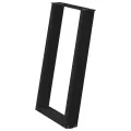 Pieds de table à manger forme de U 2 pcs noir 50x(72-73) cm