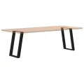 Pieds de table à manger forme de U 2 pcs noir 50x(72-73) cm