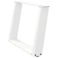 Pieds de table basse forme de U 2 pcs blanc 70x(42-43) cm acier