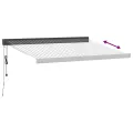 Auvent rétractable anthracite/blanc 3x2,5 m tissu et aluminium