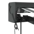 Auvent rétractable anthracite/blanc 3x2,5 m tissu et aluminium
