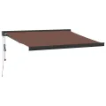 Auvent rétractable automatique marron 300x250 cm