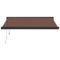 Auvent rétractable automatique marron 300x250 cm