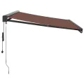 Auvent rétractable automatique marron 300x250 cm