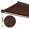 Auvent rétractable automatique marron 300x250 cm