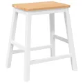 VidaXL Chaises de bar 2 pcs blanc bois massif d'hévéa