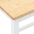 VidaXL Chaises de bar 2 pcs blanc bois massif d'hévéa
