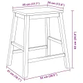 VidaXL Chaises de bar 2 pcs blanc bois massif d'hévéa