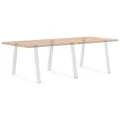 Pieds de table à manger forme de V 3 pcs blanc 90x(72-73,3) cm