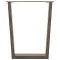 Pieds de table à manger forme V 2 pcs acier naturel acier