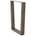 Pieds de table à manger forme V 2 pcs acier naturel acier