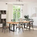Pieds de table à manger forme de V 2 pcs noir 80x(72-73,3) cm