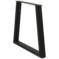 Pieds de table à manger forme de V 2 pcs noir 80x(72-73,3) cm