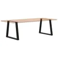 Pieds de table à manger forme de V 2 pcs noir 80x(72-73,3) cm