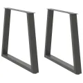 Pieds de table à manger forme V 2 pcs anthracite 70x(72-73,3)cm