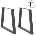 Pieds de table à manger forme V 2 pcs anthracite 70x(72-73,3)cm