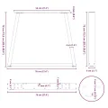 Pieds de table à manger forme V 2 pcs anthracite 70x(72-73,3)cm