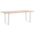Pieds de table à manger forme V 2pcs blanc 60x(72-73,3)cm acier
