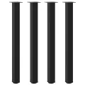 Pieds de table basse noir 4 pcs 110-112 cm acier