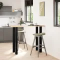 Pieds de table basse noir 4 pcs 110-112 cm acier