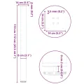 Pieds de table basse noir 4 pcs 110-112 cm acier