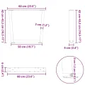 Pieds de table à manger en forme de V 2 pcs anthracite acier