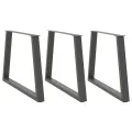 Pieds de table à manger forme de V 3 pcs 100x(72-73,3) cm acier