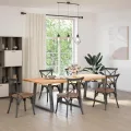 Pieds de table à manger forme de V 3 pcs 100x(72-73,3) cm acier