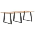 Pieds de table à manger forme de V 3 pcs 100x(72-73,3) cm acier