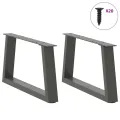 Pieds de table à manger forme V 2 pcs anthracite 50x(30-31,3)cm