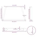 Pieds de table à manger forme V 2 pcs anthracite 50x(30-31,3)cm