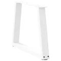 Pieds de table à manger forme V 2pcs blanc 60x(42-43,3)cm acier