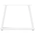 Pieds de table à manger forme V 2pcs blanc 60x(42-43,3)cm acier