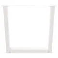 Pieds de table à manger forme V 2pcs blanc 50x(42-43,3)cm acier