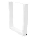 Pieds de table à manger forme V 2pcs blanc 50x(42-43,3)cm acier