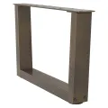 Pieds de table à manger forme V 2 pcs acier naturel acier