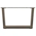 Pieds de table à manger forme V 2 pcs acier naturel acier